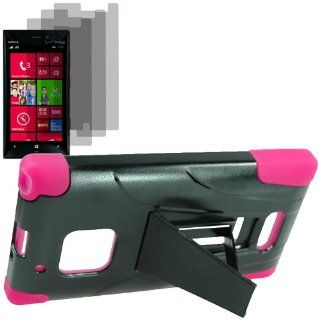 BW Armor Video Stand Protector Hard Shield Snap On Case for Verizon Nokia Lumia 928 x3 Fitted Screen Protector  Magenta Pink: Cell Phones & Accessories