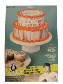 Duff Goldman Edible Cake Cupcake Cookie Tattoo Decorations ~ Happy Birthday : Pastry Decorations : Grocery & Gourmet Food
