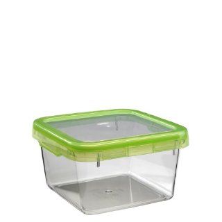 OXO Good Grips LockTop 50 5/7 Ounce Square Container with Green Lid: Food Savers: Kitchen & Dining
