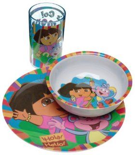 Dora The Explorer 3 Piece Dinnerware Set: Toys & Games