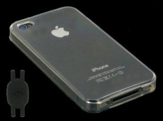 Clear TPU Silicone Crystal Skin Case for Apple iPhone 4 4th Generation with Shoe Silicone Pouch for Nike+ iPod Sensor, AT&T: Cell Phones & Accessories