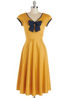 Stop Staring All That and Demure Dress in Daffodil  Mod Retro Vintage Dresses