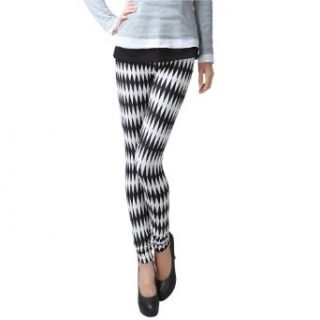 HDE Womens Pattern Footless Leggings Ankle Length Cotton Tight Stretch Pants: Clothing