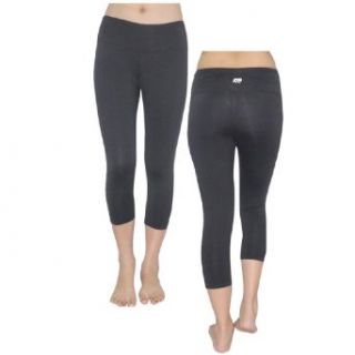 Marika Womens Skinny Pants Leggings / Yoga Capri Pants Small Dark Grey: Clothing