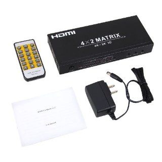 HDV 942 HDMI 1.4 Matrix 4 x 2 Powered Switch 3D with Remote Control: Electronics