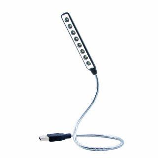 Daffodil ULT05 USB LED Light   8 Super Bright LED Reading Lamp   No Batteries Needed   PC & Mac Compatible (Black): Computers & Accessories