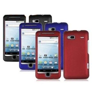 3in1 Combo Color (Black Blue Red) Snap on Rubber Coated Case for HTC Desire Z / T Mobile G2: Cell Phones & Accessories