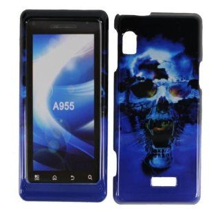 Blue Skull Hard Case Cover for Motorola Milestone 2 A953 A954 Cell Phones & Accessories