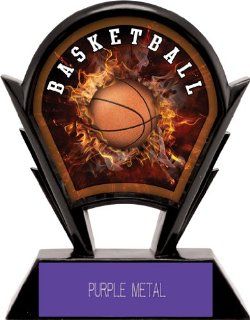 Hasty Awards 6 Stealth Custom Basketball Resin Trophies PURPLE METAL PLATE 6 Custom Basketball Resin : Sports & Outdoors