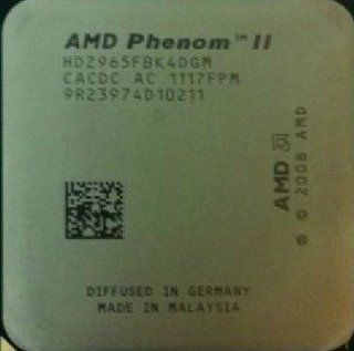 AMD Phenom II X4 965 3.4 GHz Quad Core (HDZ965FBK4DGM) Processor w / Grease: Computers & Accessories