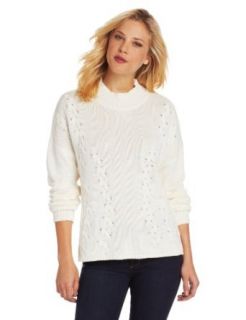 LnA Women's Braided Turtleneck Sweater Pullover Sweaters