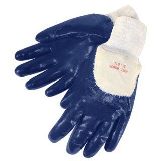 Liberty 9363SP Nitrile Heavyweight Palm Coated Glove with Knit Wrist and Jersey Lined, Chemical Resistant, Small, Blue (Pack of 12): Chemical Resistant Safety Gloves: Industrial & Scientific