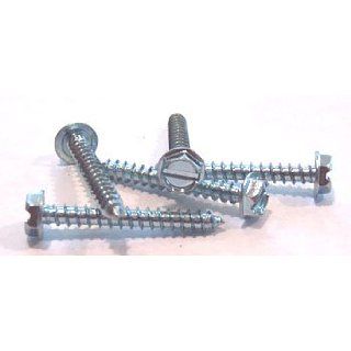 10 X 3/4 Self Tapping Screws Slotted / Hex Washer Head / Type AB / 18 8 Stainless Steel / 2, 000 Pc. Carton: Self Drilling Screws: Industrial & Scientific