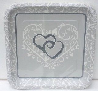 Wedding Bliss Paper Party Plates ~ 24 Count: Health & Personal Care