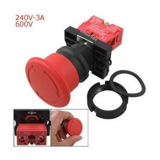Emergency Stop Red Mushroom Button Push Locking Switch: Watches
