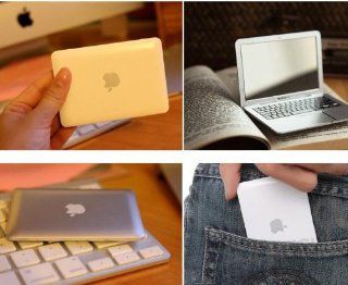 Silver Portable Apple Macbook Air Designe Mini Cosmetic Make Up Compact Mirror : Personal Makeup Mirrors : Beauty