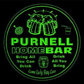4x ccq36195 g PURNELL Family Name Home Bar Pub Beer Club Gift 3D Engraved Coasters: Kitchen & Dining
