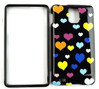 Samsung Infuse 4G i997 Multi Hearts on Black Hard Case/Cover/Faceplate/Snap On/Housing/Protector Cell Phones & Accessories