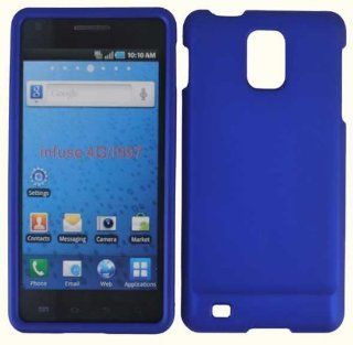 For At&t Samsung Infuse 4g I997 Accessory   Blue Hard Case Cover: Cell Phones & Accessories