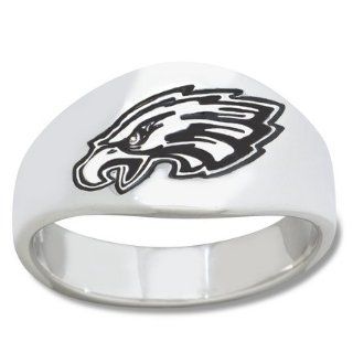 Philadelphia Eagles Logo Men's Enamel Band Ring (Size 11) : Sports Fan Rings : Sports & Outdoors