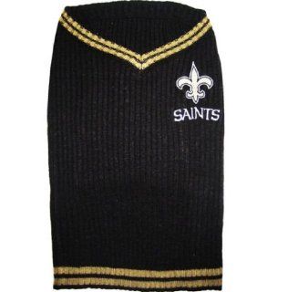 NFL Dog Sweater Size Large (18" H x 11" W x 0.5" D), NFL Team New Orleans Saints  Pet Shirts 