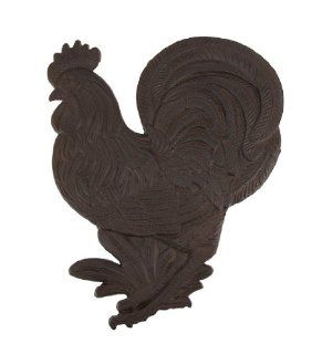 Cast Iron Rooster Garden Stepping Stone Rust Color : Outdoor Decorative Stones : Patio, Lawn & Garden