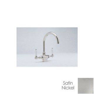 Rohl Country Single Post Kitchen Faucet A1676LPWSSTN 2 Satin Nickel   Plumbing Equipment  