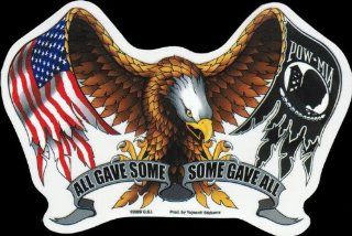 Hot Leathers   All Gave Some and Some Gave All American Eagle   Sticker / Decal: Automotive