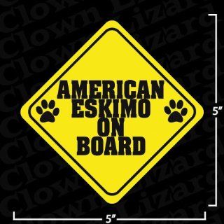 "American Eskimo On Board" Funny Bumper or Window Sticker: Everything Else
