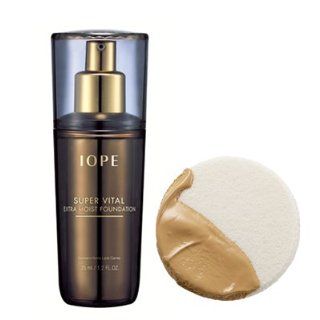 Amore Pacific IOPE Super Vital Extra Moist Foundation 1.2fl.oz/35ml 21 Natural Beige : Foundation Makeup : Beauty