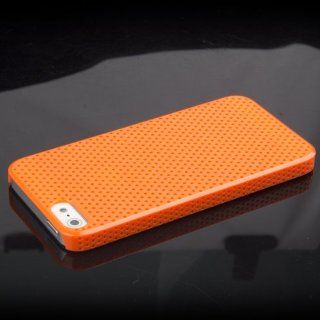 Iphone5 Cell Phone Colorful Unique Air Mesh Net Hard Cover Case Orange Back Case Cover: Cell Phones & Accessories