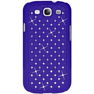 Amzer AMZ94250 Diamond Lattice Snap On Shell Case Cover for Samsung GALAXY S III GT I9300   1 Pack   Retail Packaging   Dark Blue: Cell Phones & Accessories