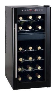 Spt Dual Zone Thermo Electric Wine Cooler with Heating, 18 Bottles: Appliances