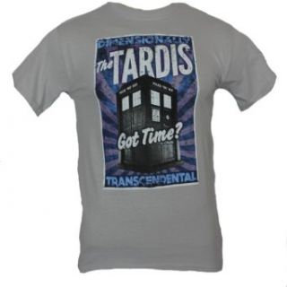 Doctor Who Mens T Shirt   Tardis "Got Time? Dimensionally Transcendental" Image Clothing