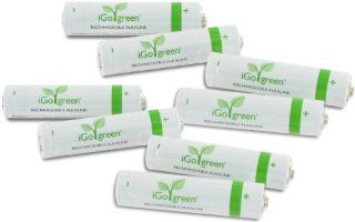 iGo Green Energy rechargeable batteries   8 x 800mAh ready to use rechargeable AAA 1.5v batteries: Electronics