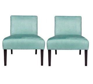 Shop Handy Living 340C2 AAA73 083 Nate Turquoise Microfiber Chair, 2 Pack at the  Furniture Store. Find the latest styles with the lowest prices from Handy Living