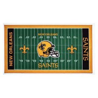 NFL New Orleans Saints XL Football Field Mat : Sports Related Merchandise : Sports & Outdoors