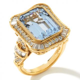 Victoria Wieck 8.21ct Absolute™ and Aquamarine Simulant Frame Ring