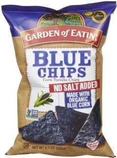 Garden of Eatin' Blue Tortilla Chips, No Salt Added, 8.1 Ounce Bags (Pack of 12) : Tortilla Chips And Crisps : Grocery & Gourmet Food