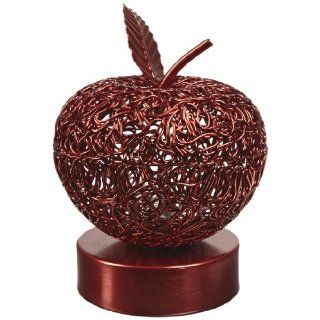 Arclite Apple shaped Table Lamp with LED White Light, Battery operated, 1 Watt, Red
