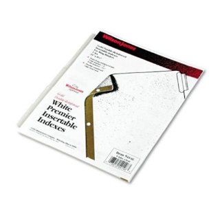 Wilson Jones Insertable Dividers   Gold Line, 5 Tab Set, Clear Tabs on White Paper (W54146A) : Index Tabs : Office Products