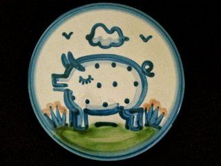 Vintage M. A. Hadley Stoneware (Pottery) Trivet/Wall Hanging (Pig) 6.25" Across : Everything Else
