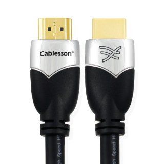 Cablesson Prime High Speed 15ft / 15 feet HDMI Cable with Ethernet PRO GOLD BLACK (1.4a Version, 15.2Gbps) HDMI TO HDMI CABLE WITH ETHERNET COMPATIBLE WITH 1.3,1.3b,1.3c,1080P,2160p BOX,FULL HD LCD,PLASMA & LED TV's AND ALSO SUPPORTS 3D TVS: Electr