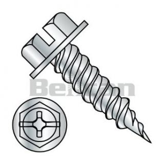 Bellcan BC 1016PCW Combo (slot/phil)Indented Hex Washer 1/4" Across Flats F/T Self Piercing Screw Zinc 10 16 X 1 (Box of 3000): Self Drilling Screws: Industrial & Scientific