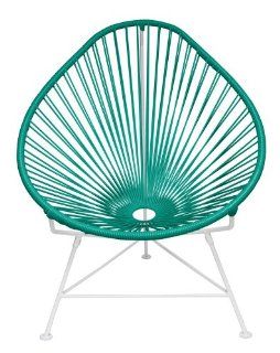 Innit Designs Acapulco Chair, Turquoise Weave on White Frame : Patio Lounge Chairs : Patio, Lawn & Garden