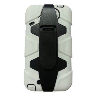 Meaci Iphone 5c 3 in 1 White Defender Body Armor with TPU Clip Against Shocks Hard Case: Cell Phones & Accessories