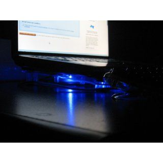 eForCity USB Notebook Laptop Cooler Cooling Pad 3 Fan+Blue Led: Computers & Accessories