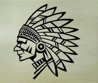 Indian Chief Head Version 101 Wall Decal Sticker Mural Art Graphic Kid Boy Room: Everything Else