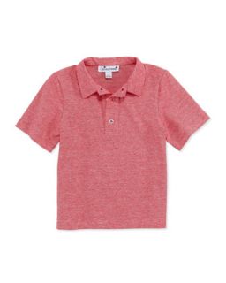 Striped Cotton Polo Shirt, Red, 2Y 10Y   Busy Bees