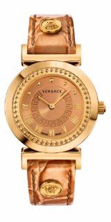 Versace Women's P5Q80D999 S999 Vanity Analog Display Swiss Quartz Gold Watch: Watches